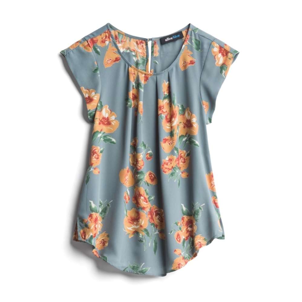 Alice Blue Stitch Fix Ambriz Pleat Front Blouse